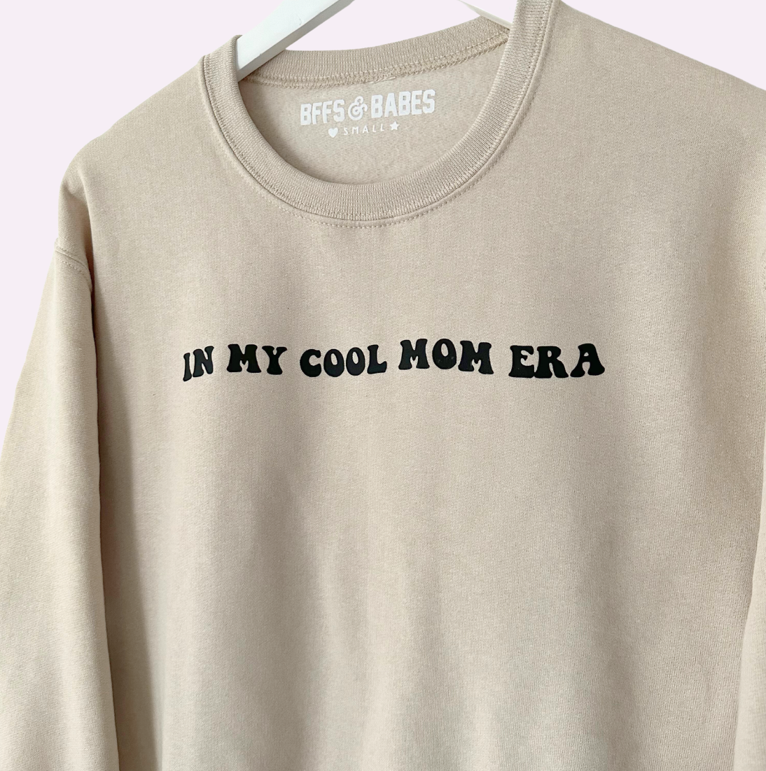 COOL MOM ERA ♡ beige sweatshirt with print