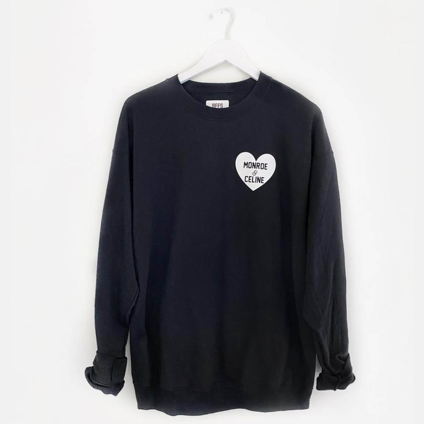 HEART U MOST ♡ black adult sweatshirt