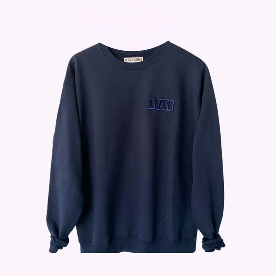 DAD STITCH ♡ embroidered navy/navy dad sweatshirt