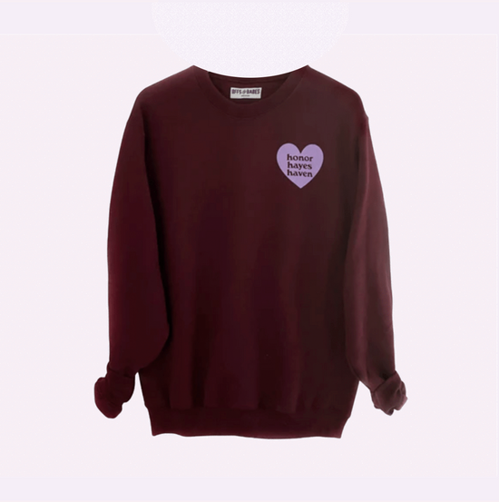HEART U MOST 2.0 ♡ burgundy adult sweatshirt