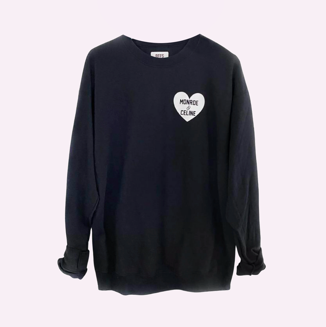 Bffs & Babes | Heart U Most Personalized Youth Sweatshirt, (Black, Size 3Y) | Maisonette