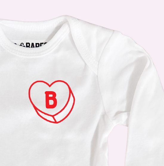LUV LETTERS ♡ personalized babesie baby bodysuit