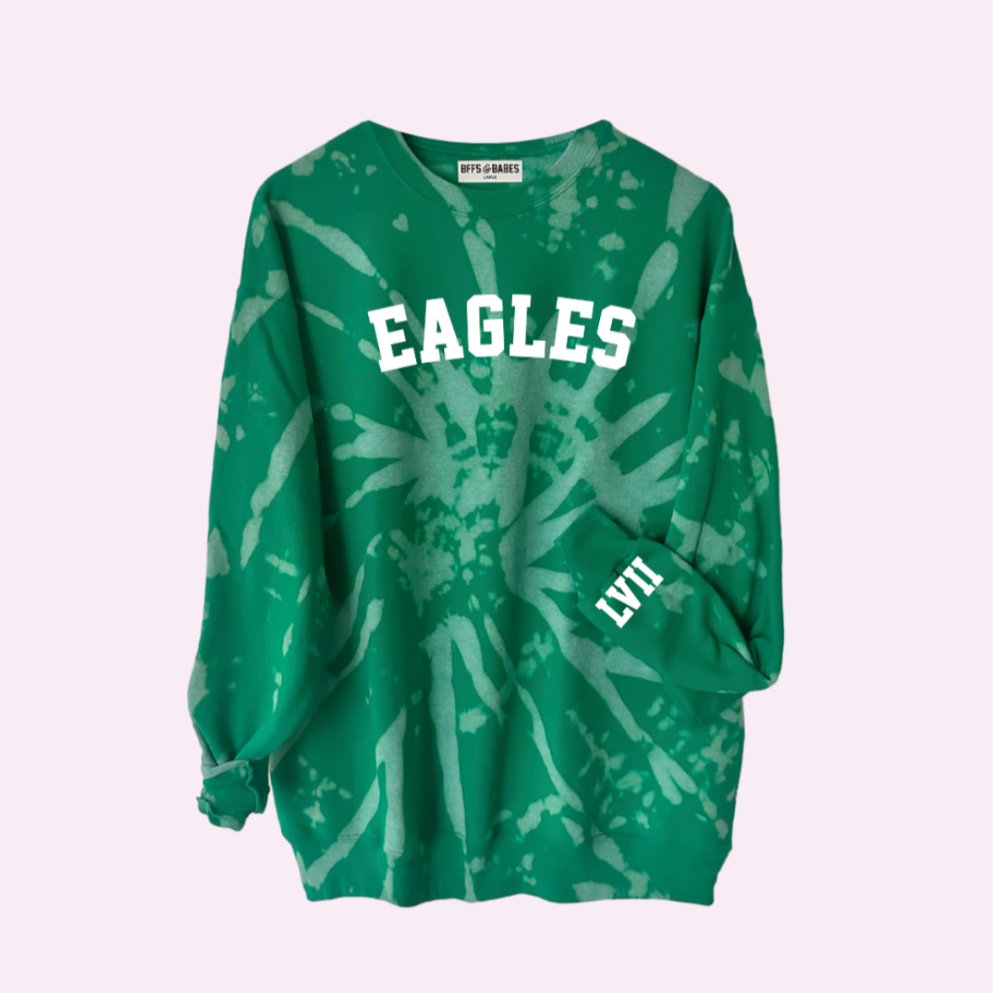 GO EAGLES ♡ tie-dye sweatshirt – BFFS & BABES