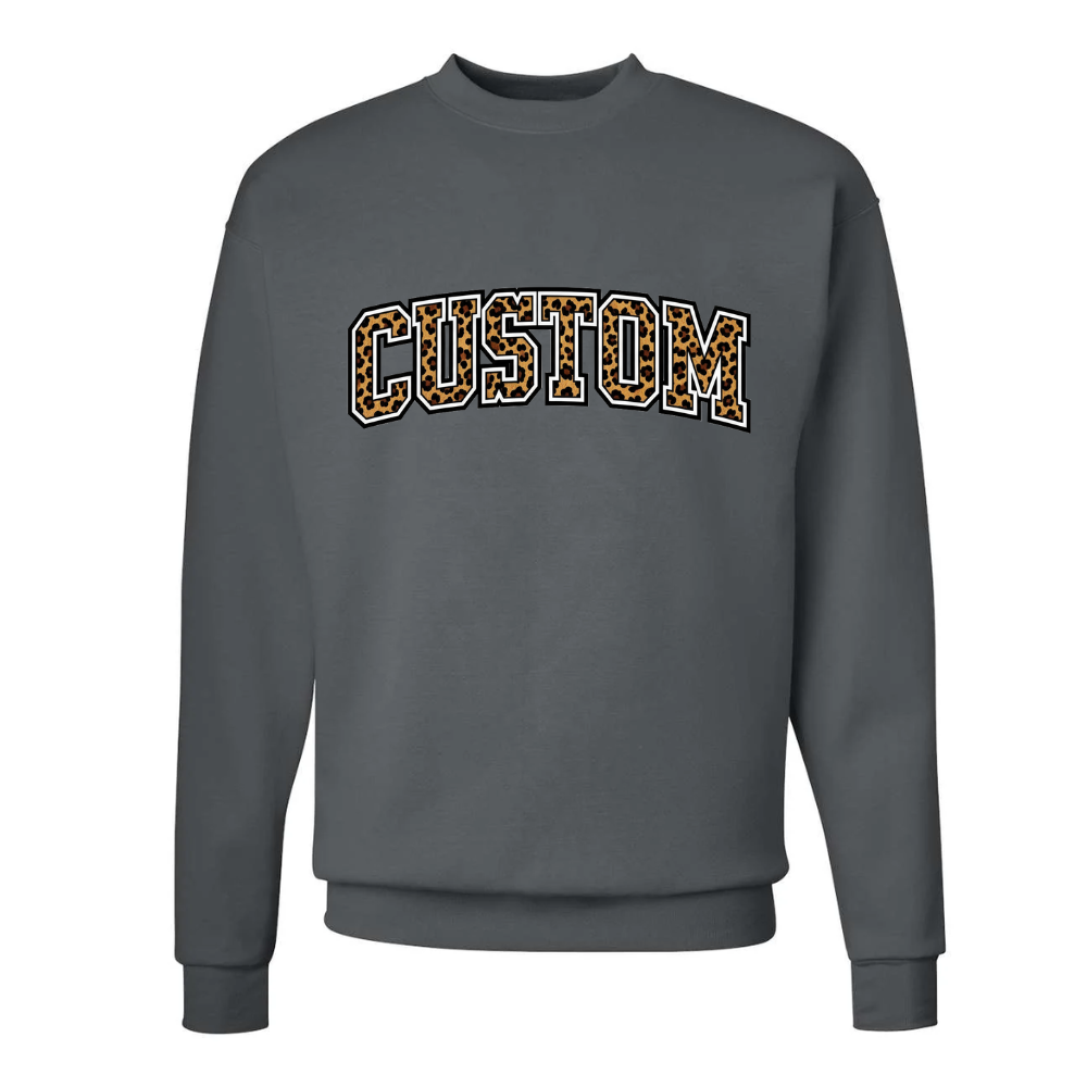 CUSTOM LEOPARD ♡ adult personalized printed sweatshirt