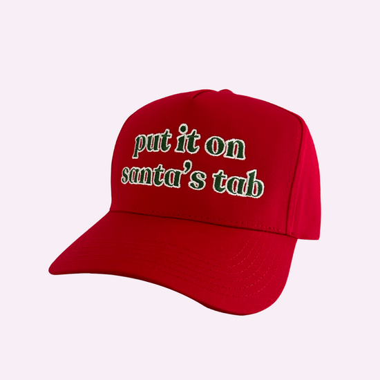 SANTA'S TAB ♡ embroidered trucker hat