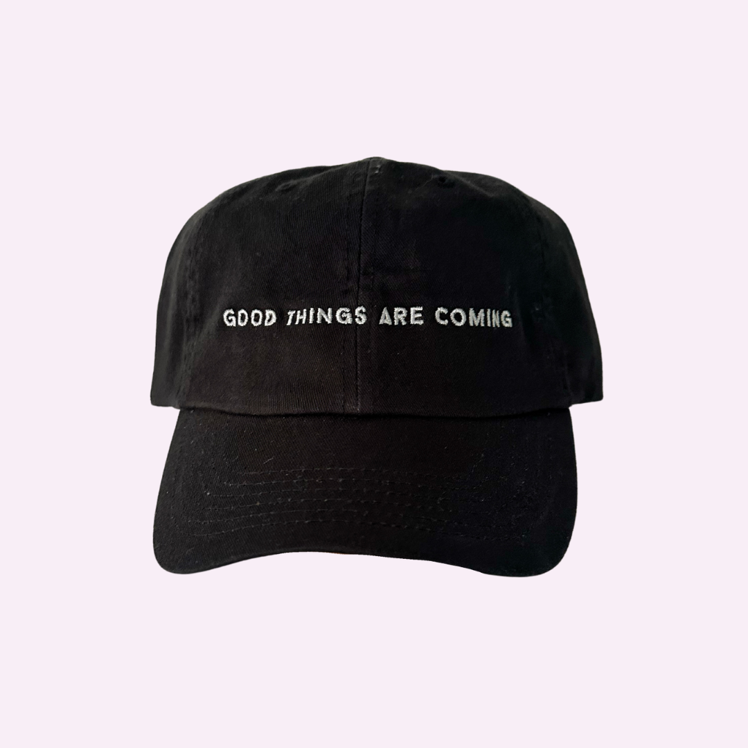 GOOD THINGS ARE COMING ♡ Jenna Crandall Collab embroidered dad hat