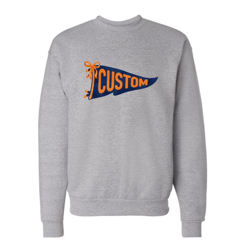 CUSTOM NAVY ORANGE FLAG ♡ adult & kids sweatshirt