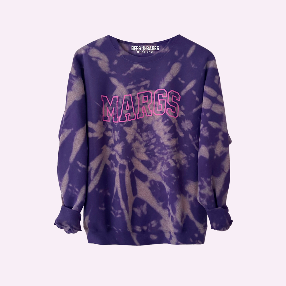 MARGS ♡ purple tie-dye printed sweatshirt