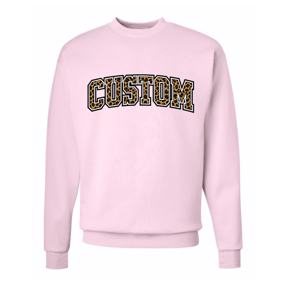 CUSTOM LEOPARD ♡ adult personalized printed sweatshirt