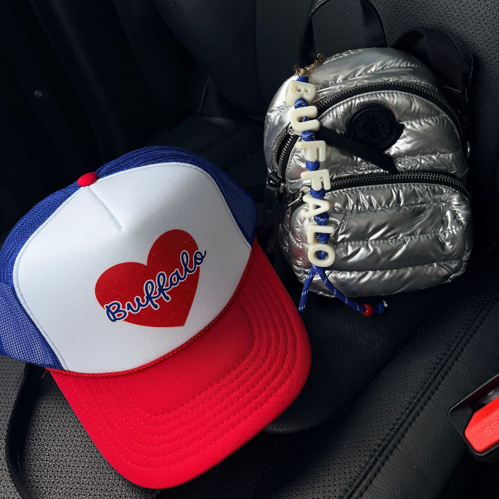 I HEART BUFFALO ♡ printed trucker hat
