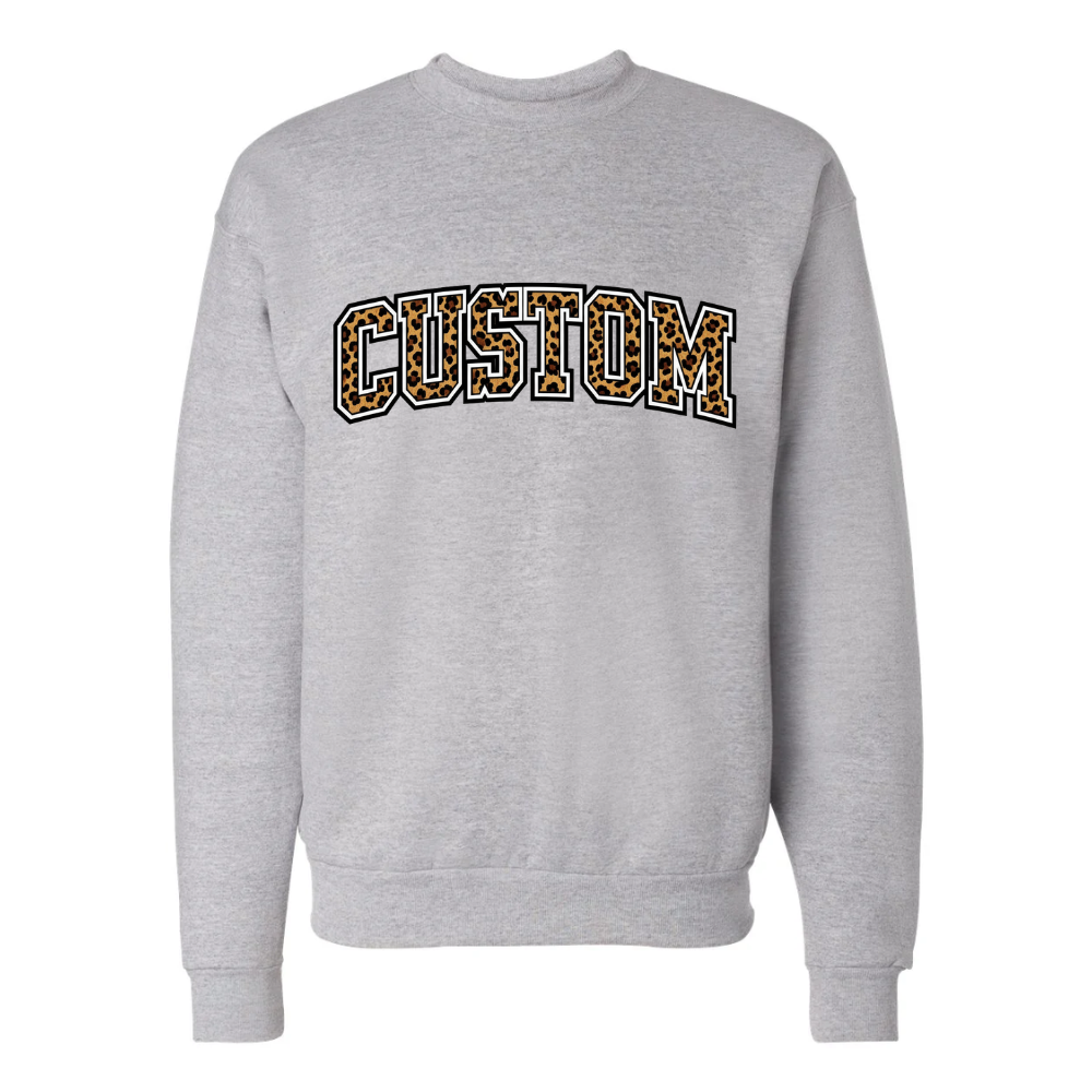 CUSTOM LEOPARD ♡ adult personalized printed sweatshirt