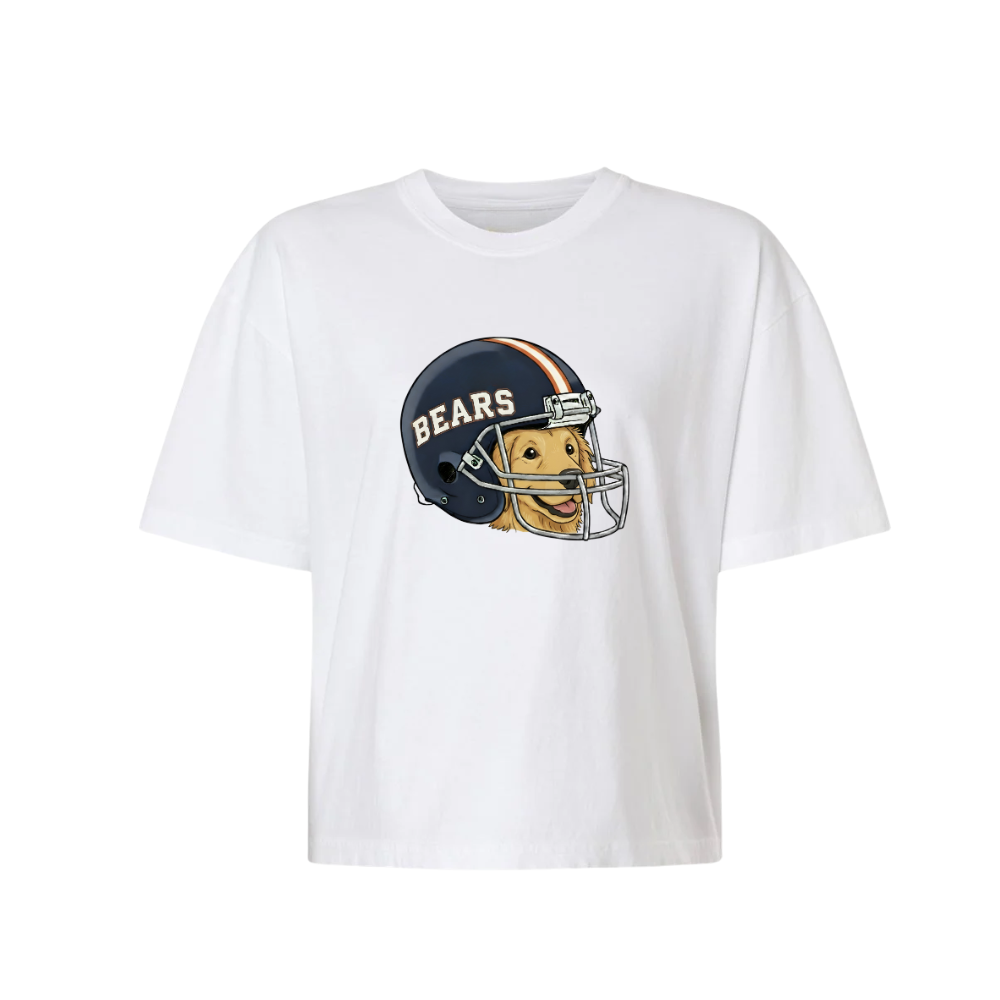 FOOTBALL BEARS ♡ custom cropped team tee