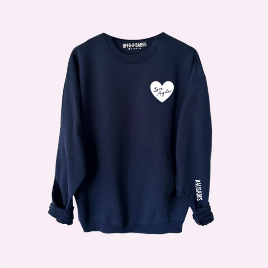 LOVE ANGELES PROUD ♡ printed sweatshirt with personalized cuff