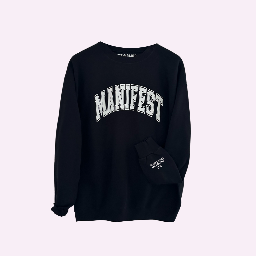 MANIFEST ♡ Jenna Crandall Collab black sweatshirt