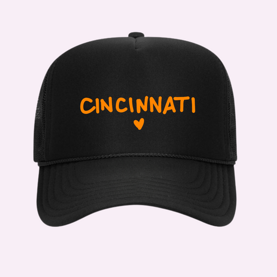 I LOVE CINCINNATI ♡ printed trucker hat