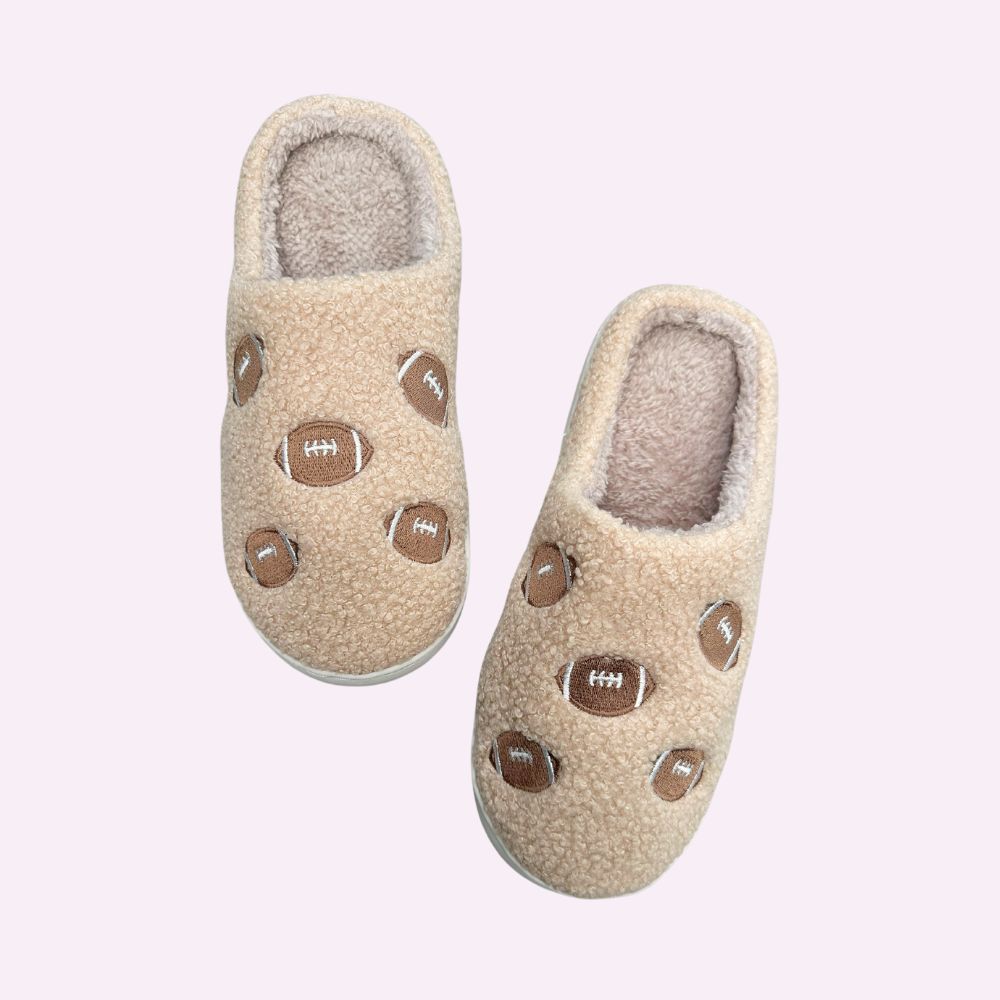 FOOTBALL SLIPPERS ♡ cozy slippers