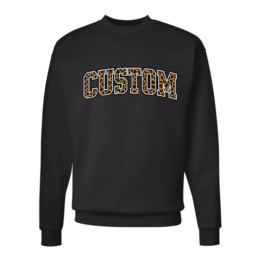 CUSTOM LEOPARD ♡ adult personalized printed sweatshirt
