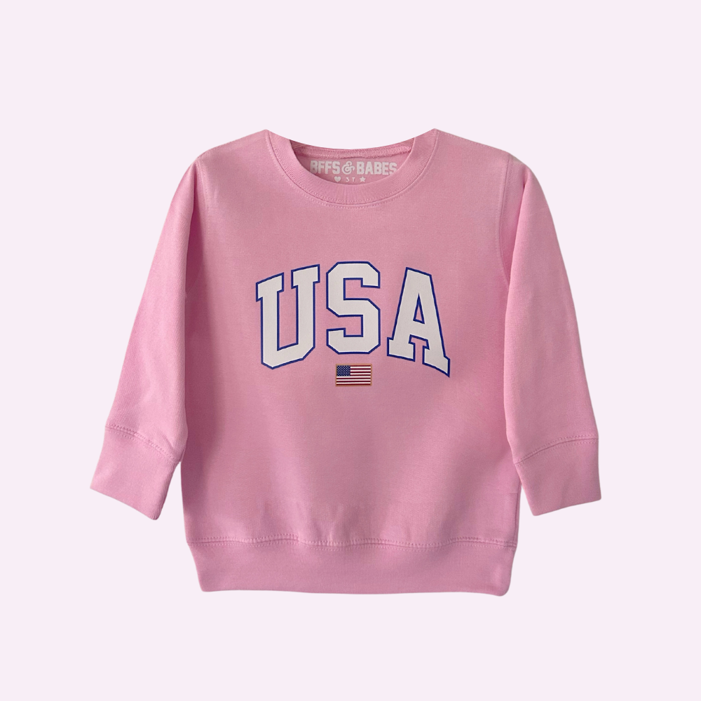 USA FLAG ♡ toddler & youth printed sweatshirt