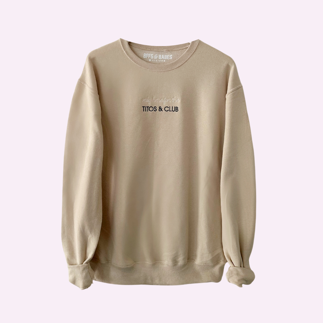 ONLY HERE STITCH ♡ beige embroidered sweatshirt