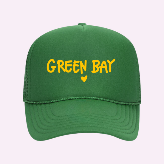 I LOVE GREEN BAY ♡ printed trucker hat