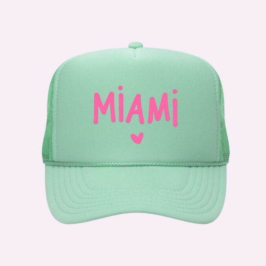 I LOVE MIAMI ♡ printed trucker hat