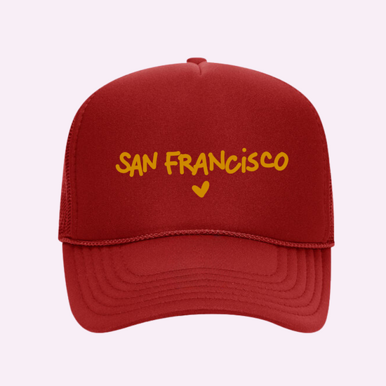 I LOVE SAN FRANCISCO ♡ printed trucker hat