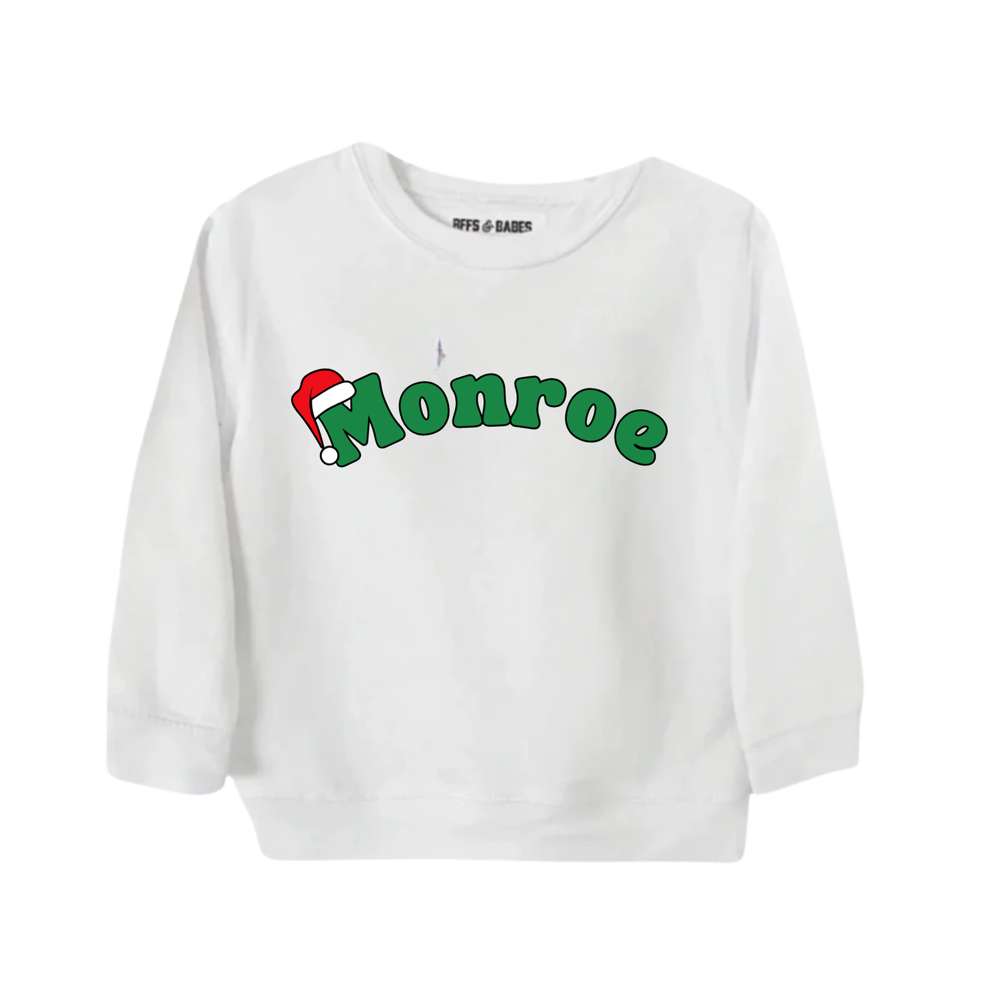 CUSTOM SANTA HAT ♡ toddler & kids personalized printed sweatshirt