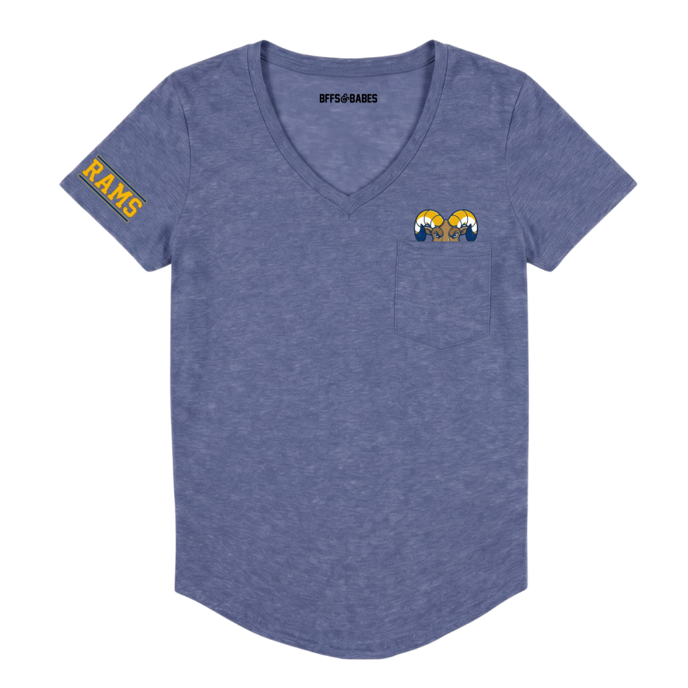 RAMSEY ♡ adult melange pocket tee