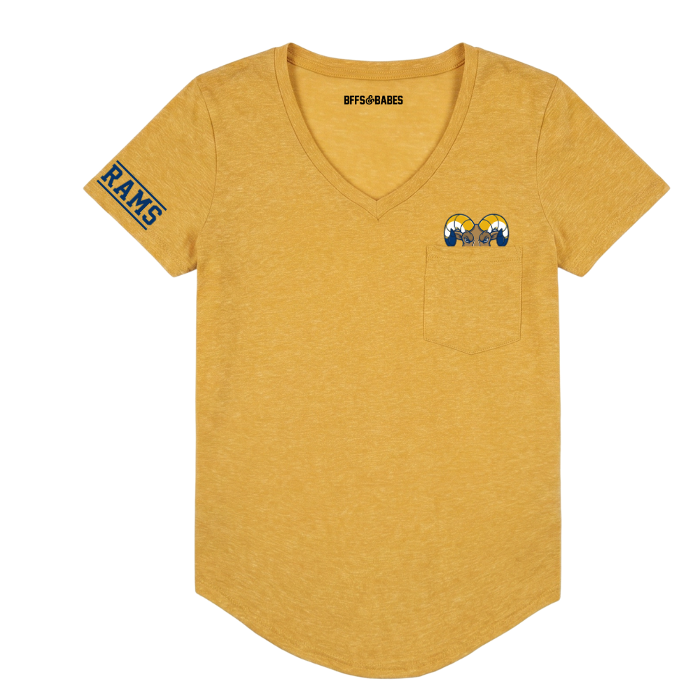RAMSEY ♡ adult melange pocket tee