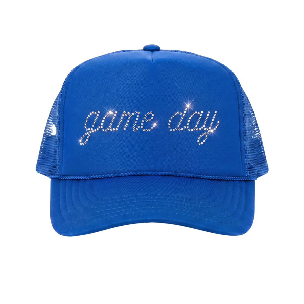 GAME DAY ♡ rhinestone trucker hat