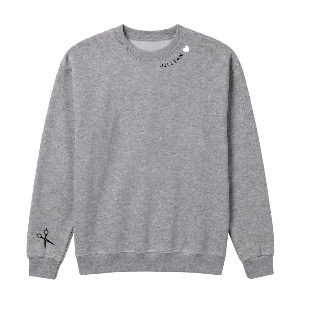 100 PARK SALON ♡ crewneck printed sweatshirt