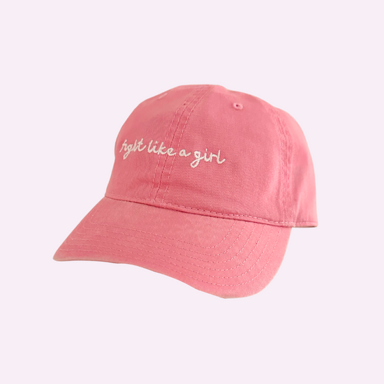 FIGHT LIKE A GIRL ♡ embroidered dad hat