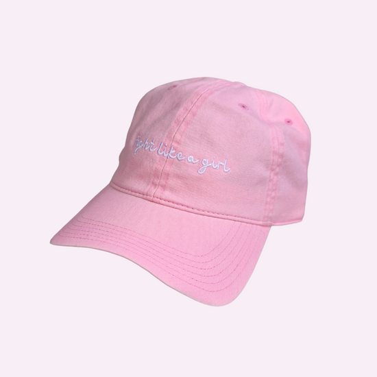 FIGHT LIKE A GIRL ♡ embroidered dad hat