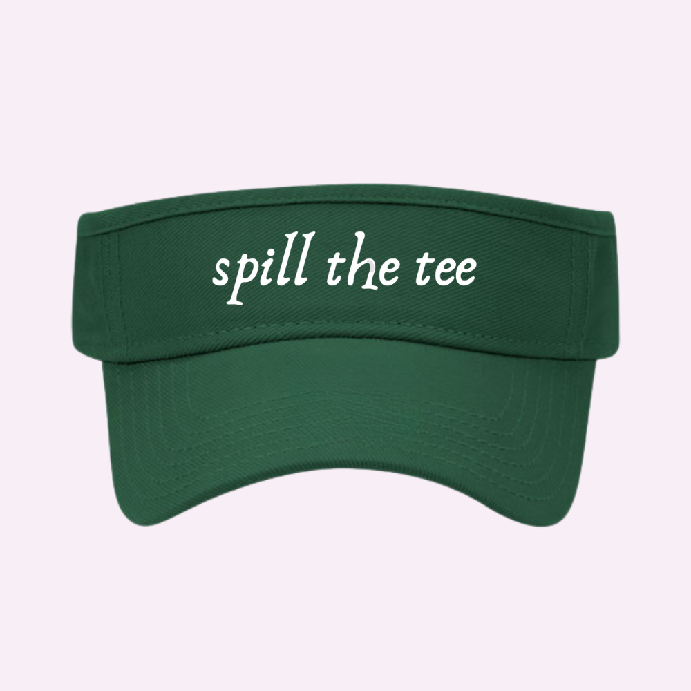 SPILL THE TEE ♡ printed visor