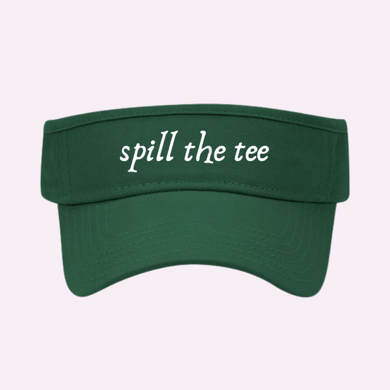 SPILL THE TEE ♡ printed visor