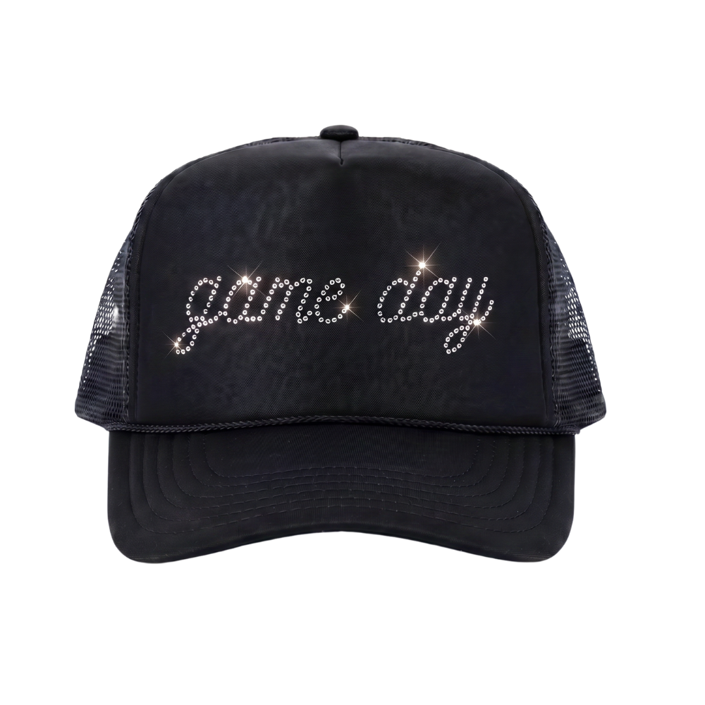 GAME DAY ♡ rhinestone trucker hat