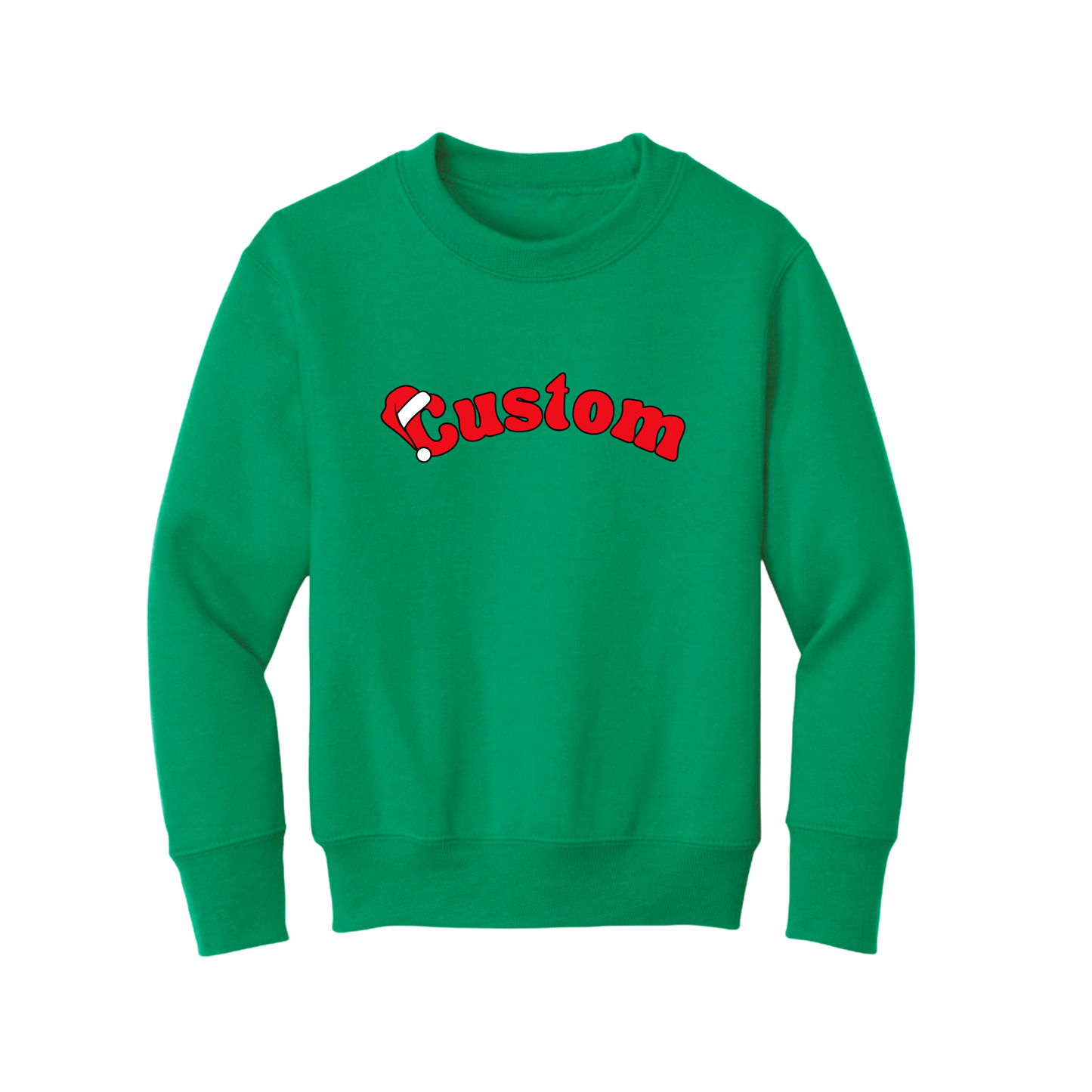 CUSTOM SANTA HAT ♡ kids personalized printed sweatshirt