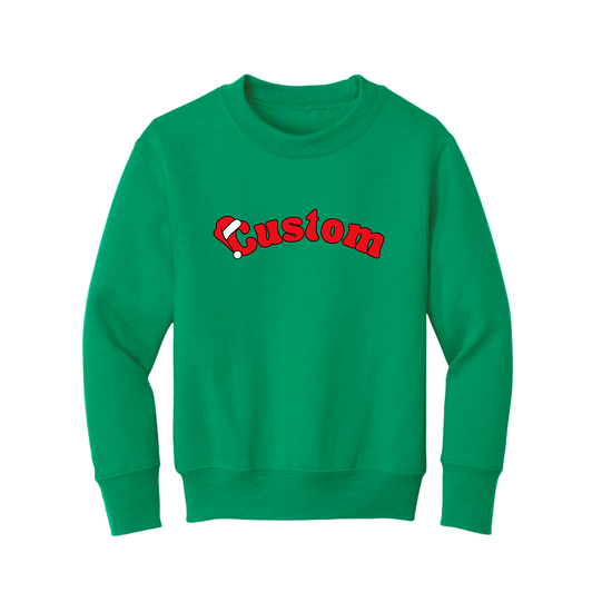 CUSTOM SANTA HAT ♡ kids personalized printed sweatshirt