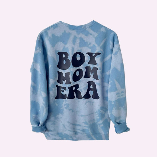 BOY MOM ERA ♡ blue tie-dye sweatshirt