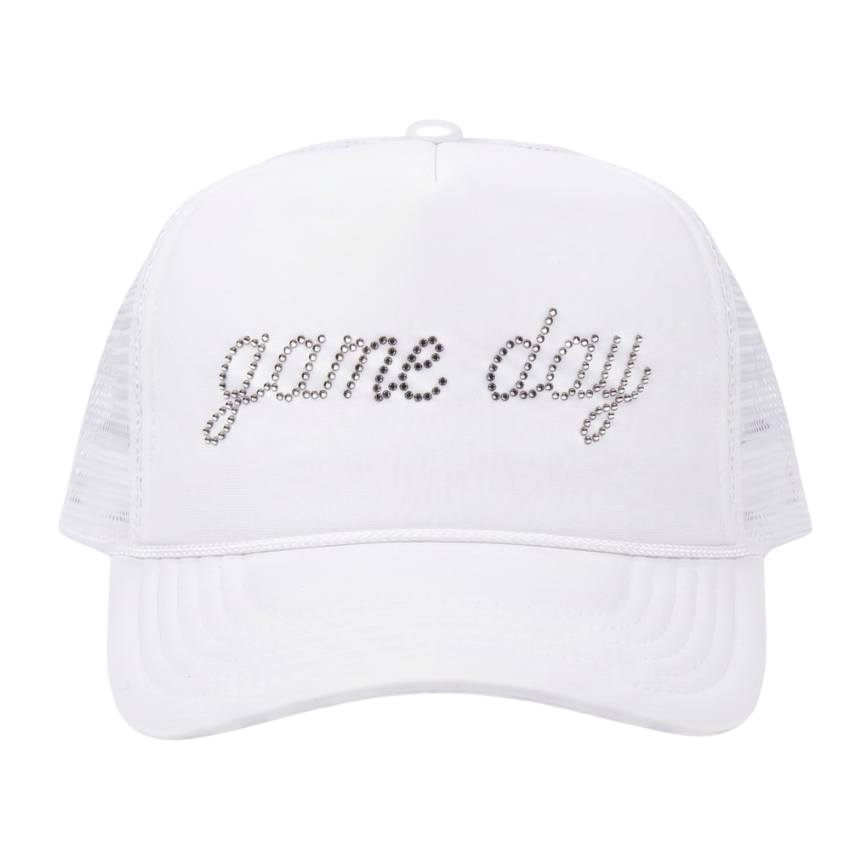 GAME DAY ♡ rhinestone trucker hat