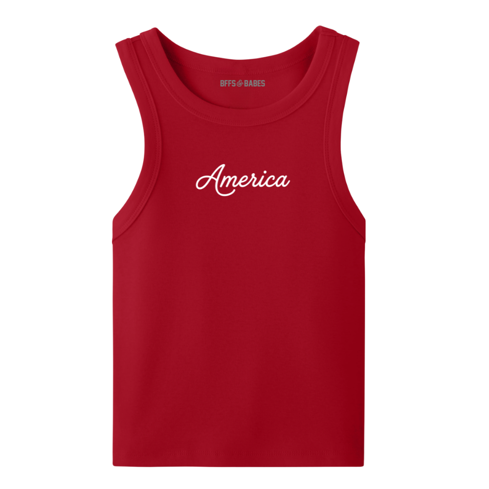 AMERICA ♡ printed tank