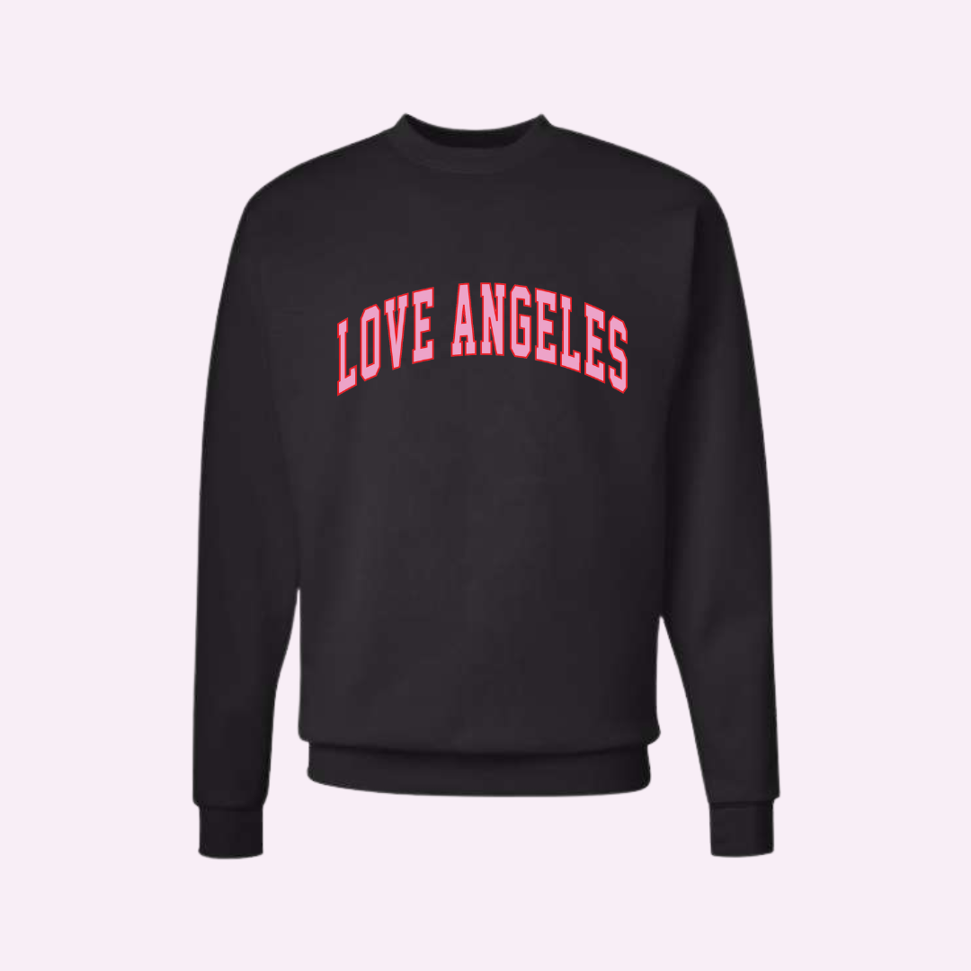 LOVE ANGELES ♡ varsity printed sweatshirt [pre-order ships in 2-4 weeks]