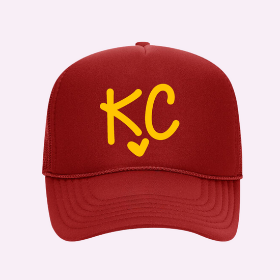 I LOVE KC ♡ printed trucker hat