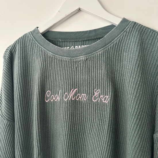 COOL MOM ERA ♡ embroidered thermal top
