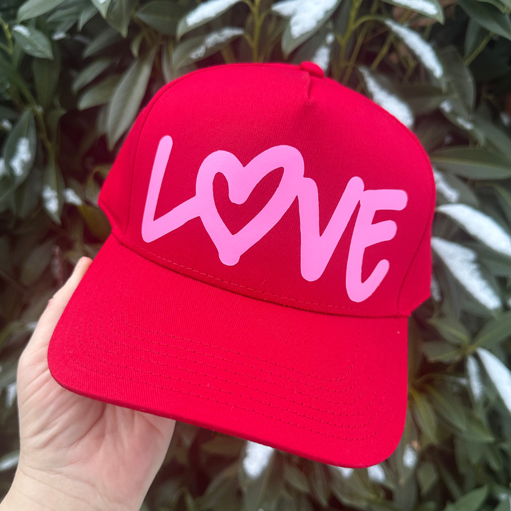 BIG LOVE ♡ printed baseball hat