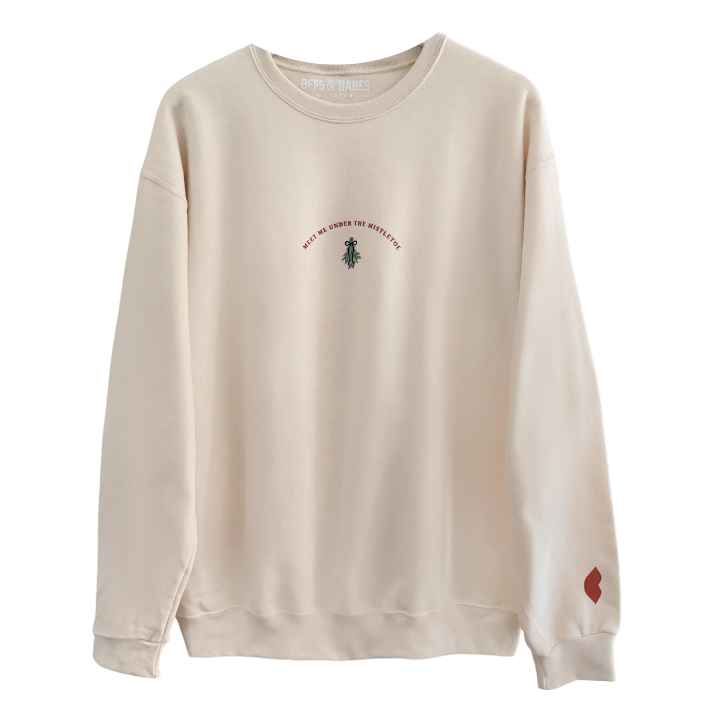 MISTLETOE ♡ holiday junkie x ivory sweatshirt