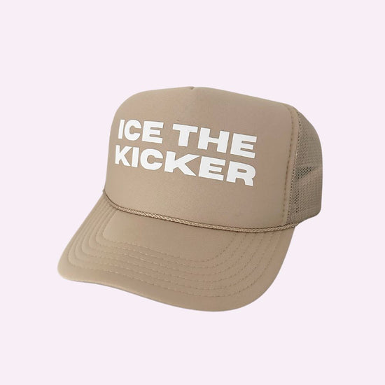 ICE THE KICKER ♡ printed trucker hat