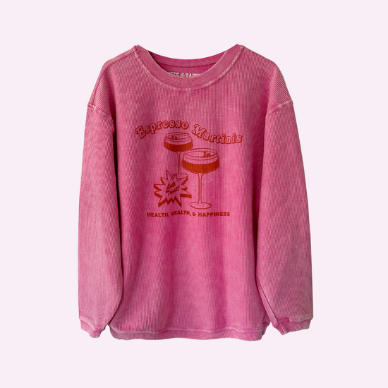 Load image into Gallery viewer, ESPRESSO MARTINIS ♡ printed corded sweatshirt

