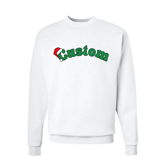 CUSTOM SANTA HAT ♡ personalized printed sweatshirt