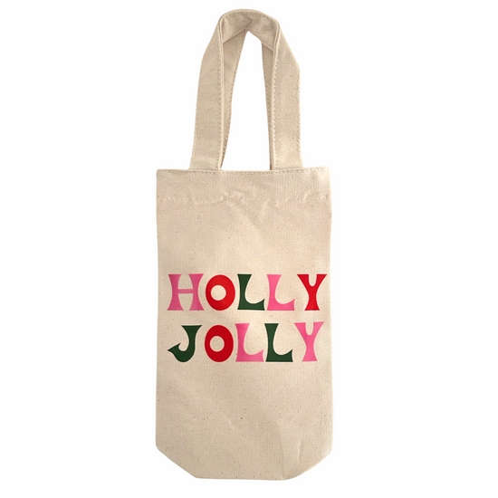 HOLLY JOLLY ♡ wine tote